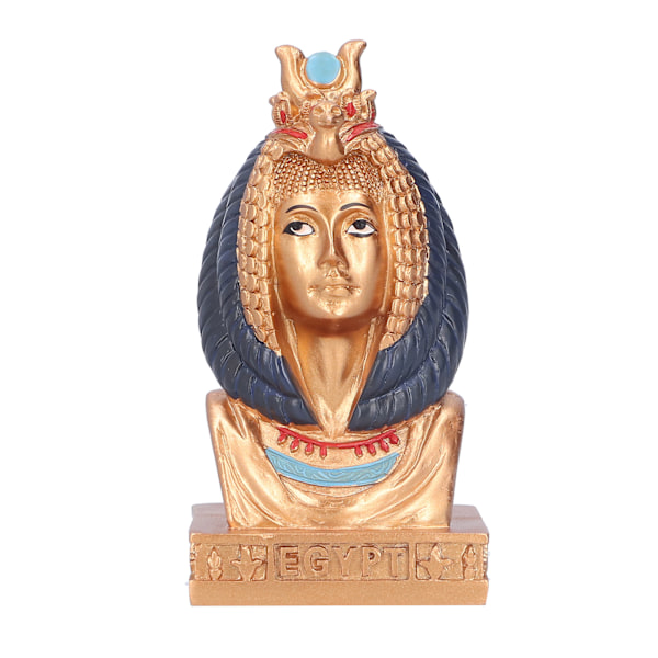 Egyptian Queen Head Statue Natural Resin Sturdy Durable Perfect Gift Pharaoh Queen Figurine for Home Office