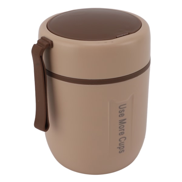 500 ml isolerad matbehållare 304 rostfritt stål vakuumsoppabehållare läcksäker isolerad mugg för skola camping resor khaki