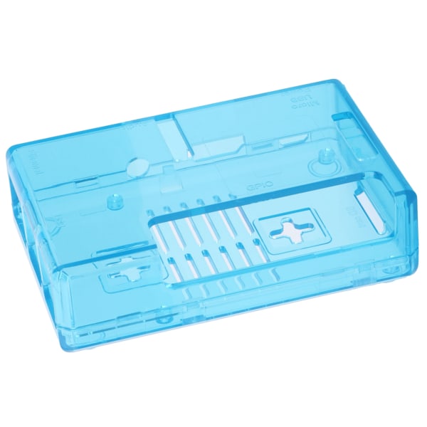 Skal Beskyttende Frosted Box Case Cover ABS til Raspberry Pi 3B 3B+ D Style med Skrue (Blå)