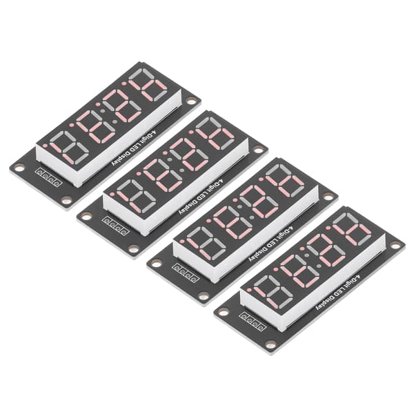 4 uppsättningar 4-siffrig digital rör LED-displaykort 7 segment klockmodul TM1637 0,56 tum röd MRA041D