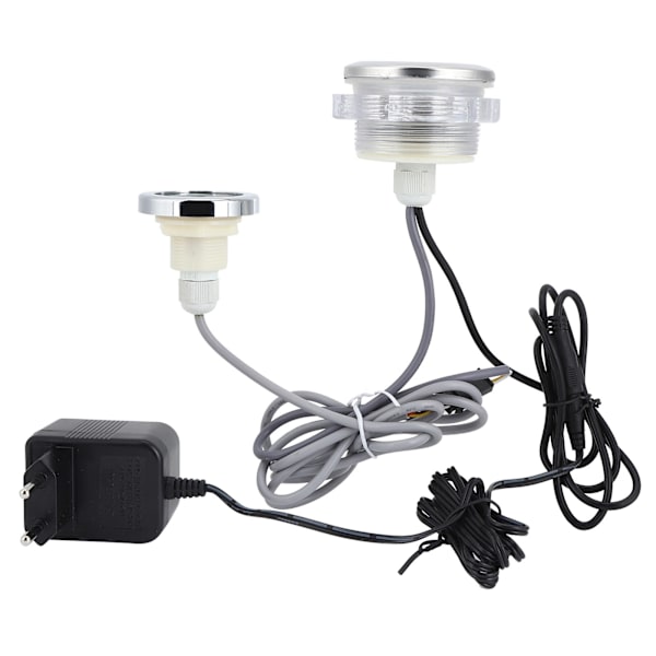 Farverige undervandslys 12V vandtæt LED-lampe med controller til pool spabad EU 230-240V