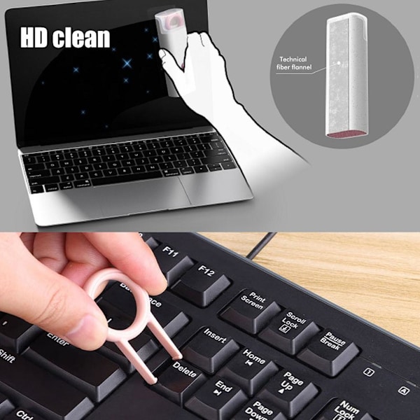 7 i 1 Bluetooth-hörlurar rengöringspenna bärbar multifunktionell rengöringsverktyg för tangentbord headset dator
