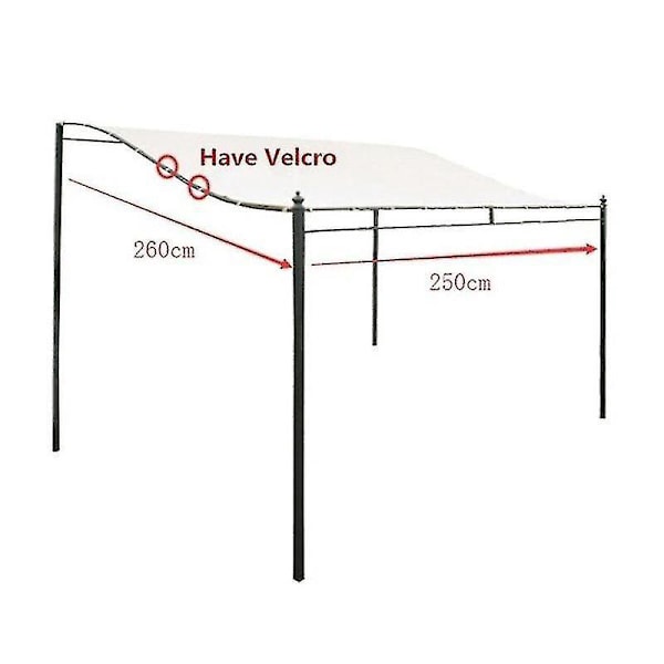 Rektangulärt Solsegel UV-skydd Markis kompatibel Gräsmatta Uteplats Bakgård Carport Trädgård Utomhusaktiviteter, Beige-B11 300x260cm