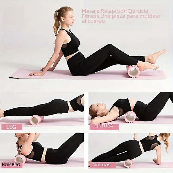 1 stk. Skum Massage Rulle til Yoga og Fitness Fysioterapi og Sportsrehabilitering Udstyr Manuel ABS TPR Sort