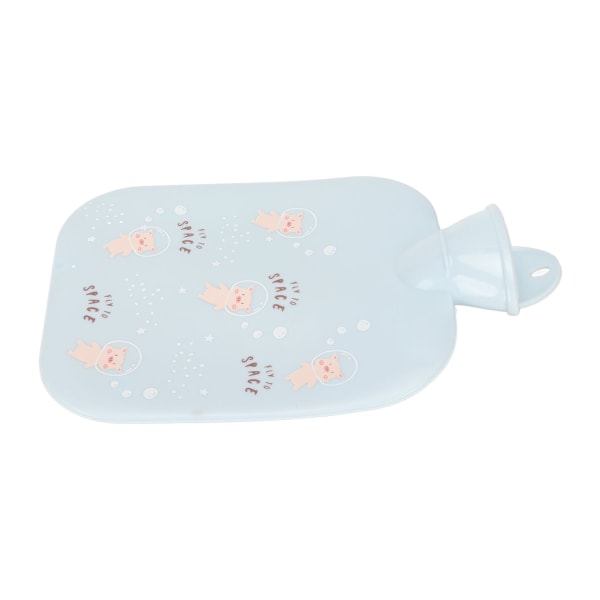 Varmtvandsflaskepose Cute Cartoon 1300ML Sikker eksplosionssikker Reducer smerte PVC Varmtvandstaske til piger Blå