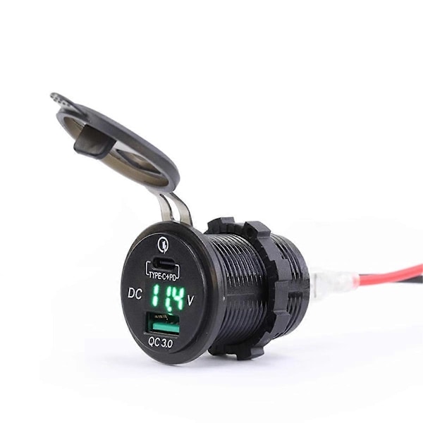 Motorsykkel USB-lader med spenningsdisplay for CB500X