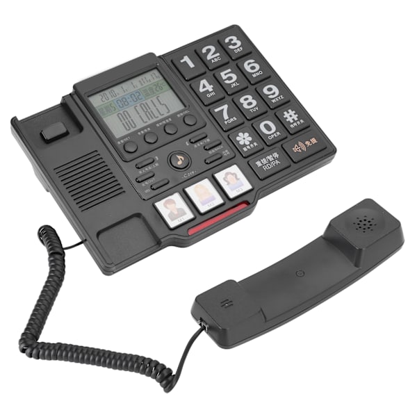 Høj kvalitet husholdnings fastnettelefonudstyr tilbehør sort
