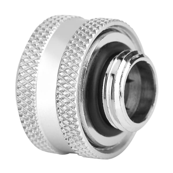 4 st/förpackning Vattenkylningskompressionskoppling för styvt akrylrör OD 14mm Silver
