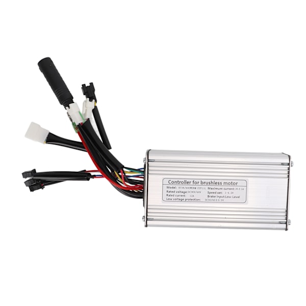 36/48V KT‑25A Elektrisk sykkel firkantbølgekontroller Sykkel 9mos SM-kontroller med lyslinje