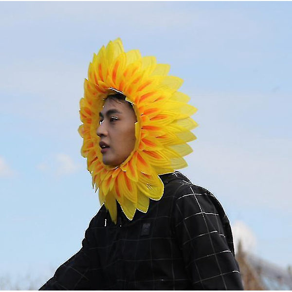 Hauska Auringonkukka-Partyhattu Festivaaleille ja Esityksiin 70cm