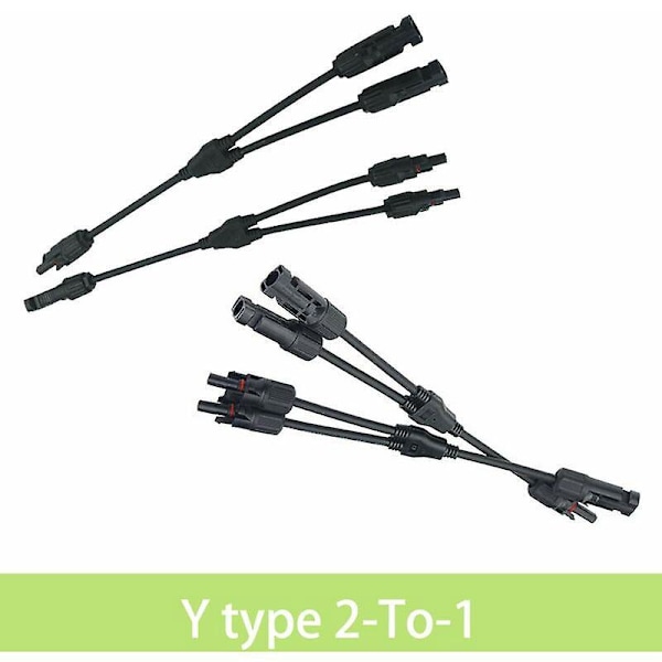 1 Par Solpanel Kabel Stik Professionel, Y-type (1 til 2 grene), til Solpanel Fotovoltaisk System -