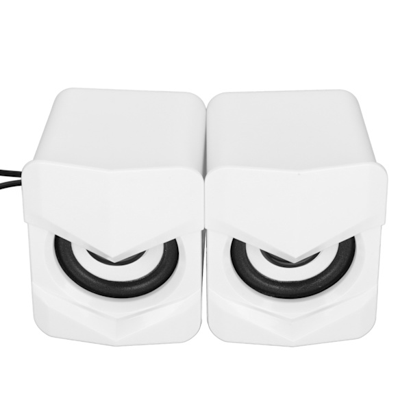 USB trådbunden datorhögtalare Mini Multimedia Desktop-högtalare för PC-skärm Mobiltelefon LaptopVanlig stil Vit