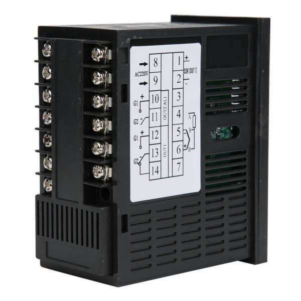 CHB901 Termostat Intelligent Digital Display Temperaturkontroller Relé/SSR-utgang AC180-240V 0-400℃-Sort-1 stk.