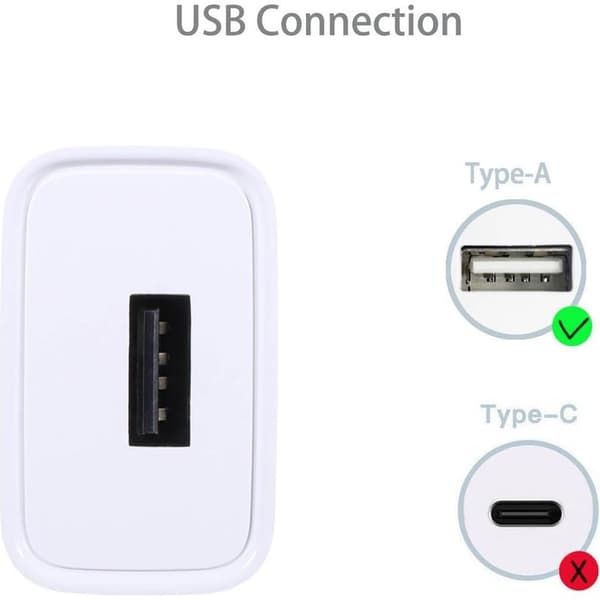 2-pak USB-oplader 5V/1A USB-stikadapter til mobiltelefon, e-læser, høretelefoner, mobiltelefon, smartwatch