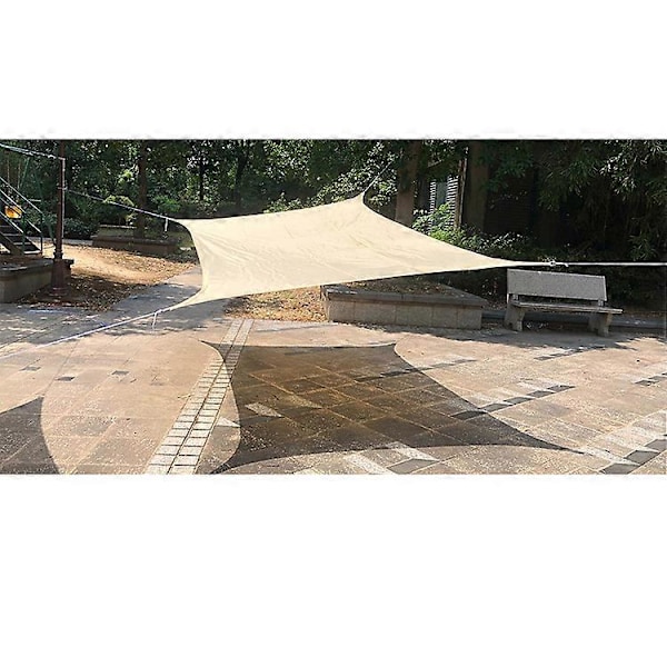 Beige Rektangulær Skyggesejl 2 x 3m Vandtæt, 98% UV-beskyttelse med Vindtæt Åndbar, til Overdækning til Pergola Terrasse Altan Have Udendørs