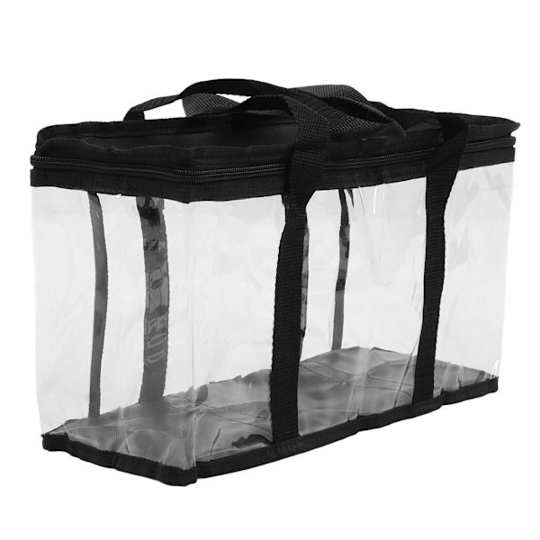 PVC-verktygsförvaringsväska transparent dragkedja dammtät stor kapacitet verktygsorganisatör för underhåll 38 X 15 X 21cm