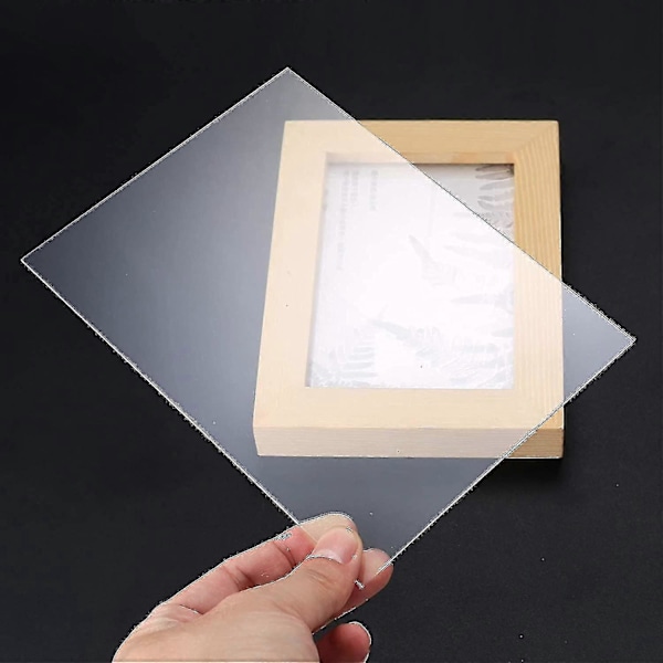 6 st Klar Akrylskivor, Plast Perspex Skivor, Transparenta Plexiglasskivor Paneler för Bildram Glas Ersättning, Display Projekt