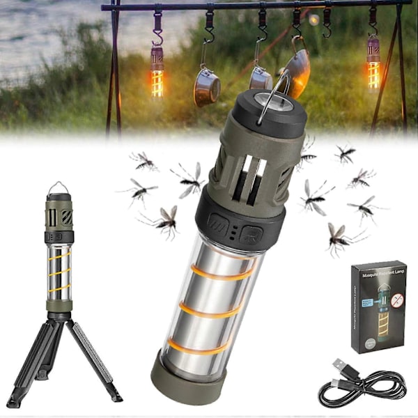 Myggdreper, USB-lading Buzzbug Myggfanger, Buzzbug Lanterne, Anti-myggenhet Bærbar for Hjem, Camping, Piknik -GSL FF GY ZD W