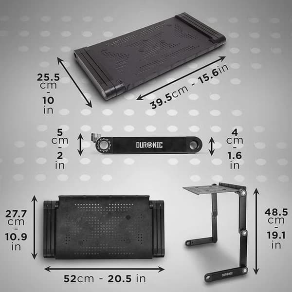 Justerbart Laptopstativ - DML121 Multifunktionelt Foldbart Justerbart Laptopstativ med 6 Led til Tablet eller MacBook