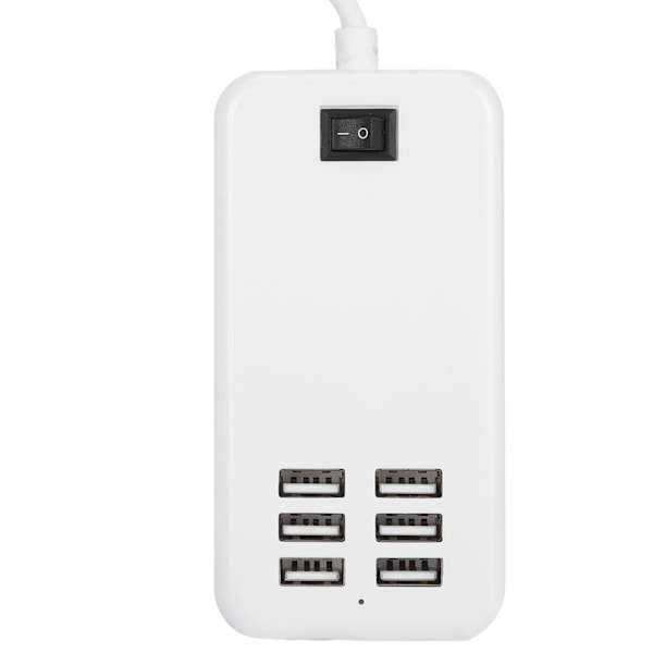 Laddningsadapter 6 portar 30W USB-skrivbords snabbladdningsstation Hub 100‑240VUK-kontakt