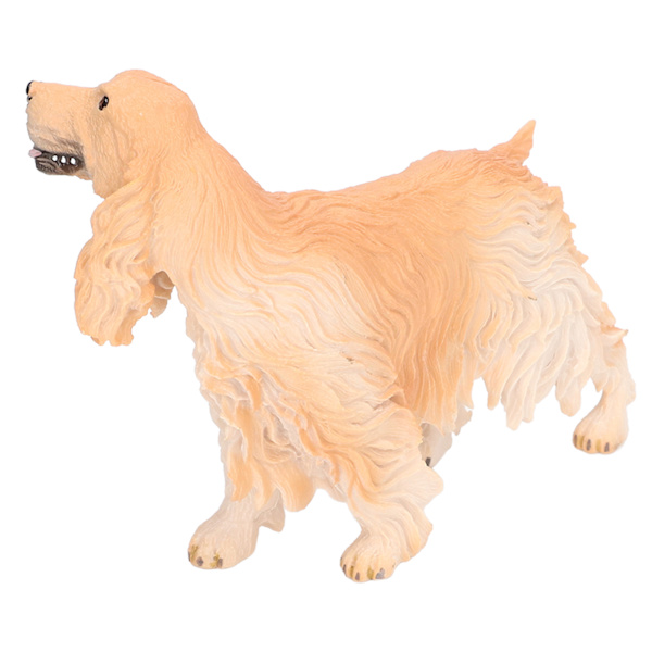 Cocker Spaniel-figurer Simulering Pædagogisk Let at Vedligeholde Hunde Figur til Børn Legetøj og Indretning PL127‑1543 Gul