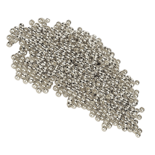500 st Crimp Beads Runda Distanslösa Stopp Terminators Toppar för Halsband Armband DIY Platina Plätering