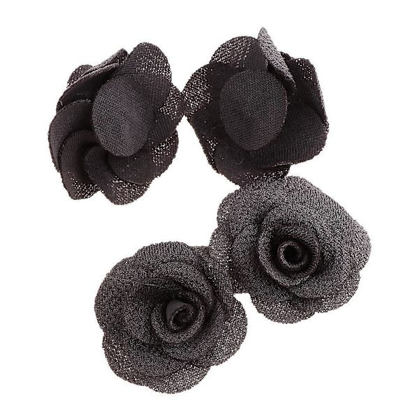 20 Stycken Silkesros Blomhuvud Knopp DIY Hantverk Bröllopsdekor Grå