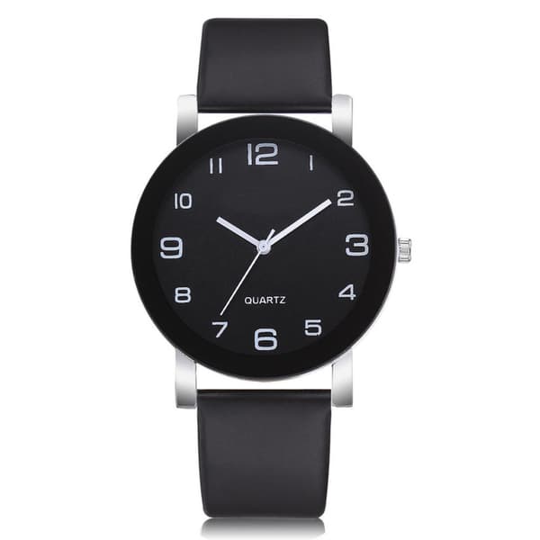 LVPAI Dameur Analog Kvarts Rundt Armbåndsur (Sort)