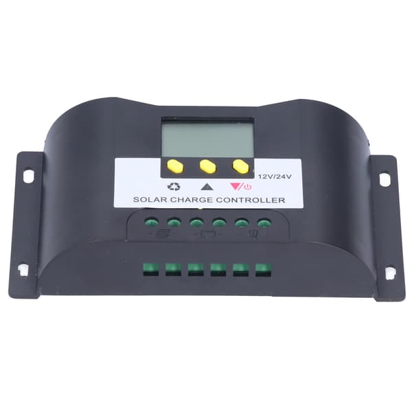 Intelligent solarladdningsregulator med justerbara timerkontrolllägen LCD-display solregulator för DC-laster 10A