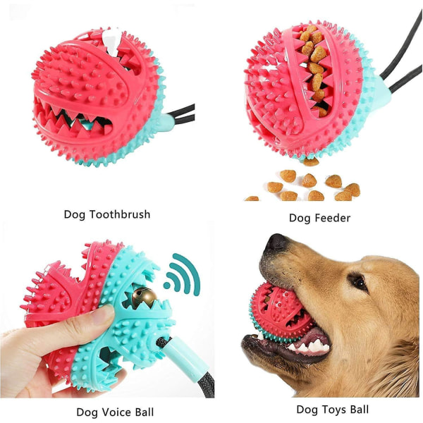 Monitoiminen koiranlelu imukupilla pommien terveyteen ja hampaiden puhdistukseen