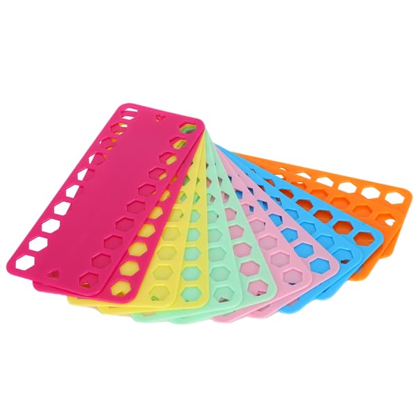 12 stk. Korsstingstråd Organizer Farve Plast 20 Huller Floss Bobbin Vikleplade