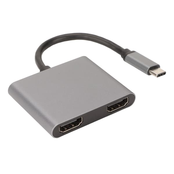 USB C til HD Multimedia Interface Hub understøtter 4K 60HZ USB C til dobbelt HD Multimedia Interface-adapter