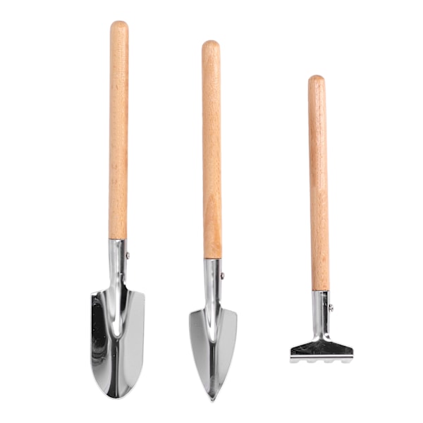 Trädgårdsspade set spade murslev kultivator transplanter rostfritt stål ogräsverktygssats