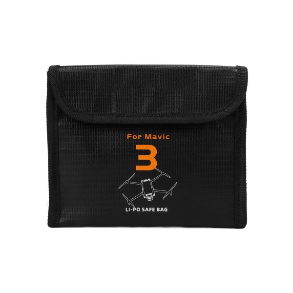 Batterisikker pose eksplosionssikker 3 batterier stor opbevaringskapacitet pose til DJI Mavic 3 UAV