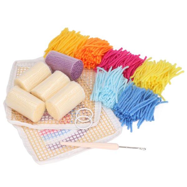 Coaster Hook Kit Söt printed mönster sömnad Craft DIY Crochet Set för nybörjare