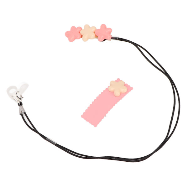 Høreapparat lanyard Clip 3 blomster Smukt moderigtigt slidstærkt nylon høreapparattilbehør til arbejde Havearbejde Sport Binaural