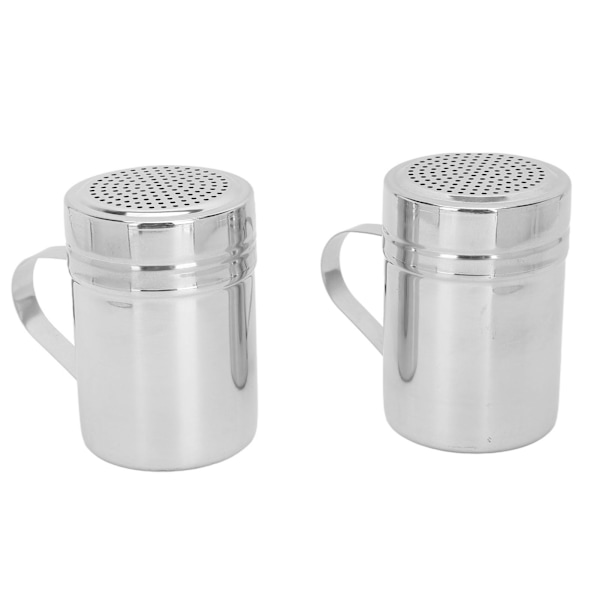 2 stk. rustfrit ståldåse med låg, håndtag, salt, sukker, krydderidåser til madlavning og bagning