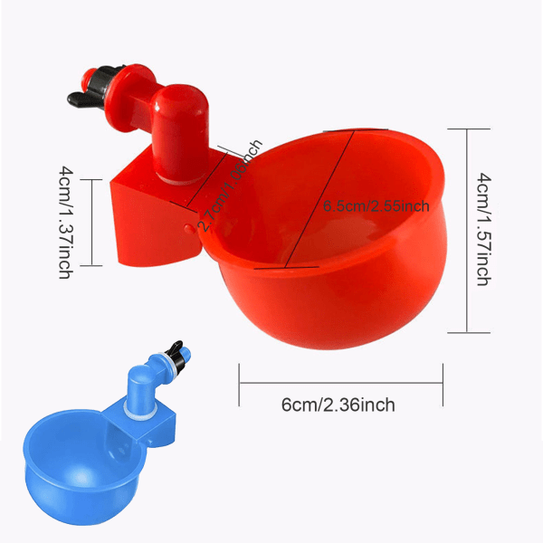 [Röd exporttyp 26g/10*6*6cm] Automatisk kycklingdricksmaskin Kycklingdrickskopp fågel automatisk drickskål red