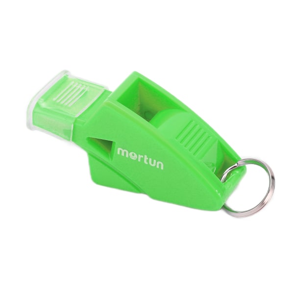 Whistle Plastic Crisp Sound Utendørs Whistle Basketball med snor og Finger ClipGreen