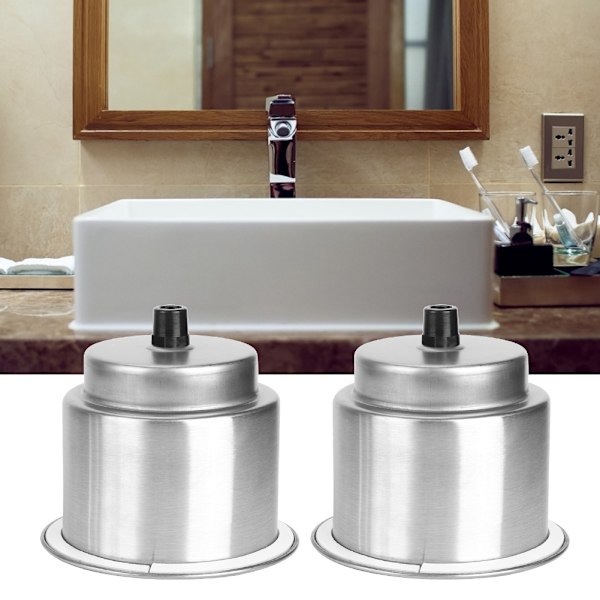 2 Styck Silver Rostfritt Stål Dryckesställ Flaskhållare Cup Stand Båttillbehör