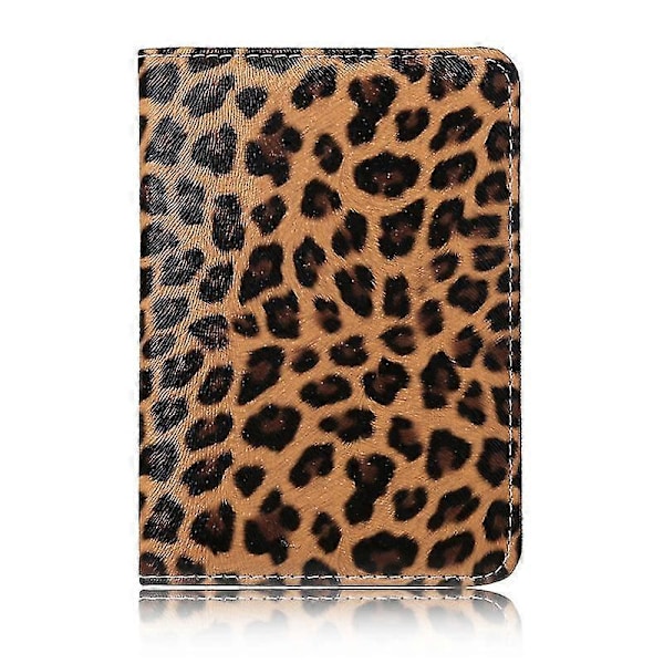 Leopard Passdekke Kortholder - Passbeskytter - Passdeksler Brun Svart