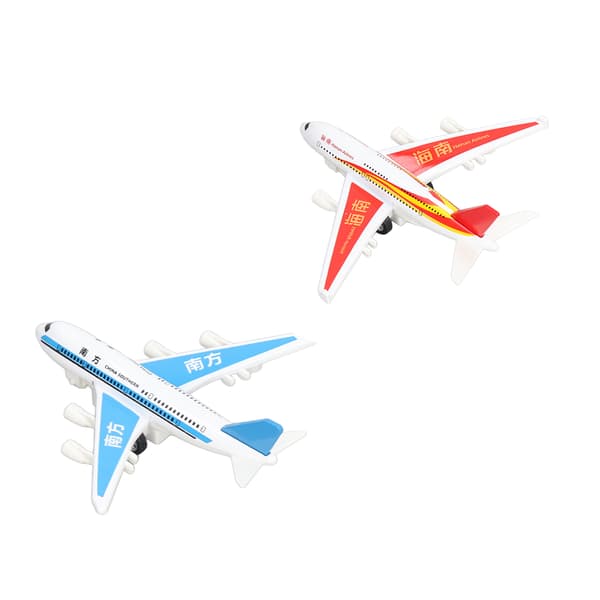 1:60 2 st legeringsflygplansmodellset bärbar pull back flygplansmodell för pojkar flickor typ B