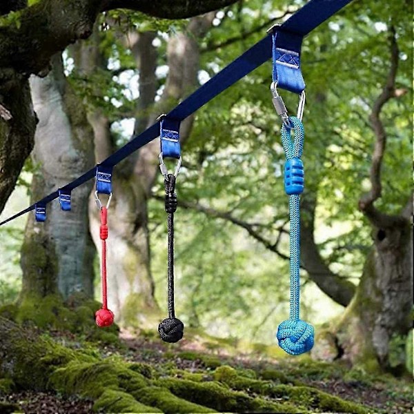 Barns Swing Klättringstillbehör kompatibla med Ninja Warrior Hinderbana - Ninja Slackline Ninja Nävar Grepp - 3-pack