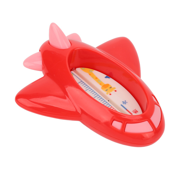 Babybadtermometer Noggrann Snabb Mätning Semi Inslagen Design Flygplansform Söt Termometer för Hemleksaker Röd