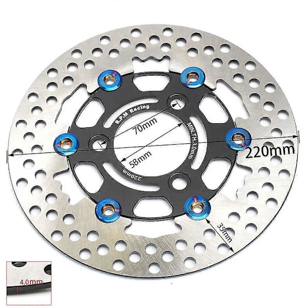 220mm Broms 70mm Skivrotor 3 Håls Ok Set Rpm 4 Kolvs Bromsok Radiell Montering För Yamaha Aerox Nitro Bws Jog Ebike Zekai DIObracket
