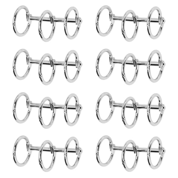 Pärmringar Återanvändbara 3 Hål Galvaniserad Metall DIY Handkonto Papper Lösblad Bindningsringar Silver