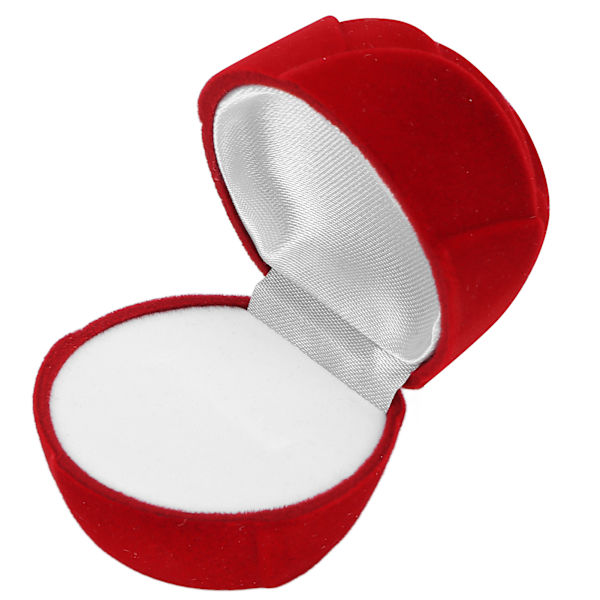 Smyckeskrin Enkelt Retro Stil Skyddande Praktisk Elegant Röd Örhängen Förvaring för Ringar Present