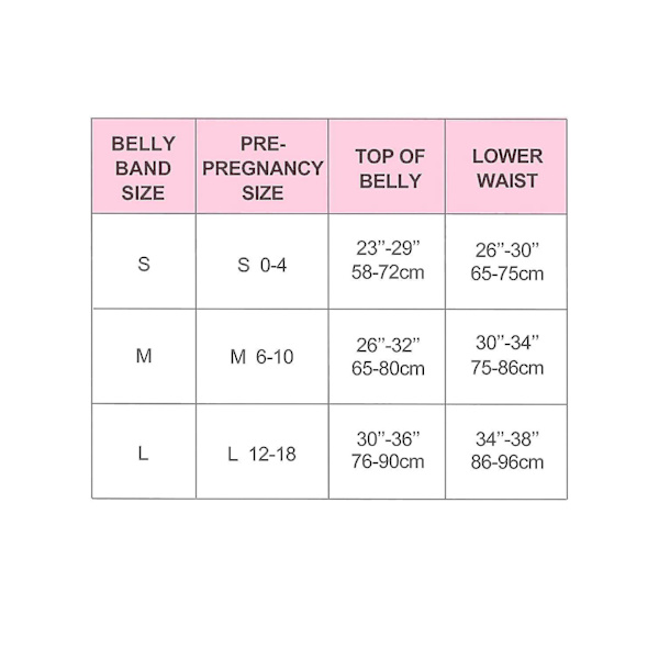 Maternity Belly Band - Halkskyddande silikonsträck graviditetsstöd bälte - Medium