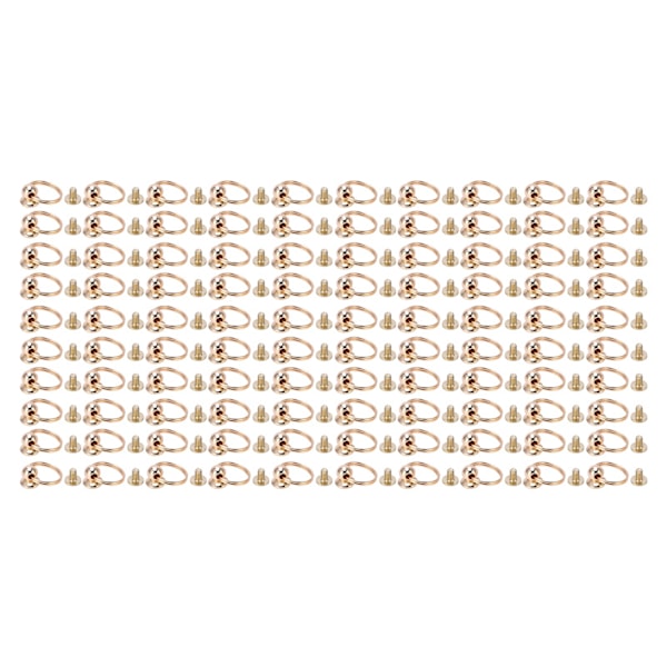 100 set monknit med dragkedjor 8mm högglans kopparmaterial dubbelögla dragkedja för DIY kläder väskor skor guld