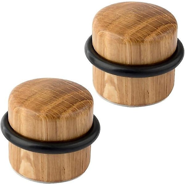 2 Puista Ovenpysäytintä - Itsekiinnittyvä Ovenpysäytin - Liimattava Ovenpysäytin - Ovenpysäytin Lattiamalli Tammea